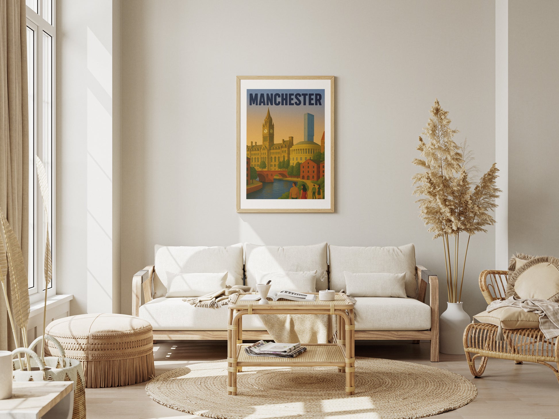 Manchester Landmarks Illustration