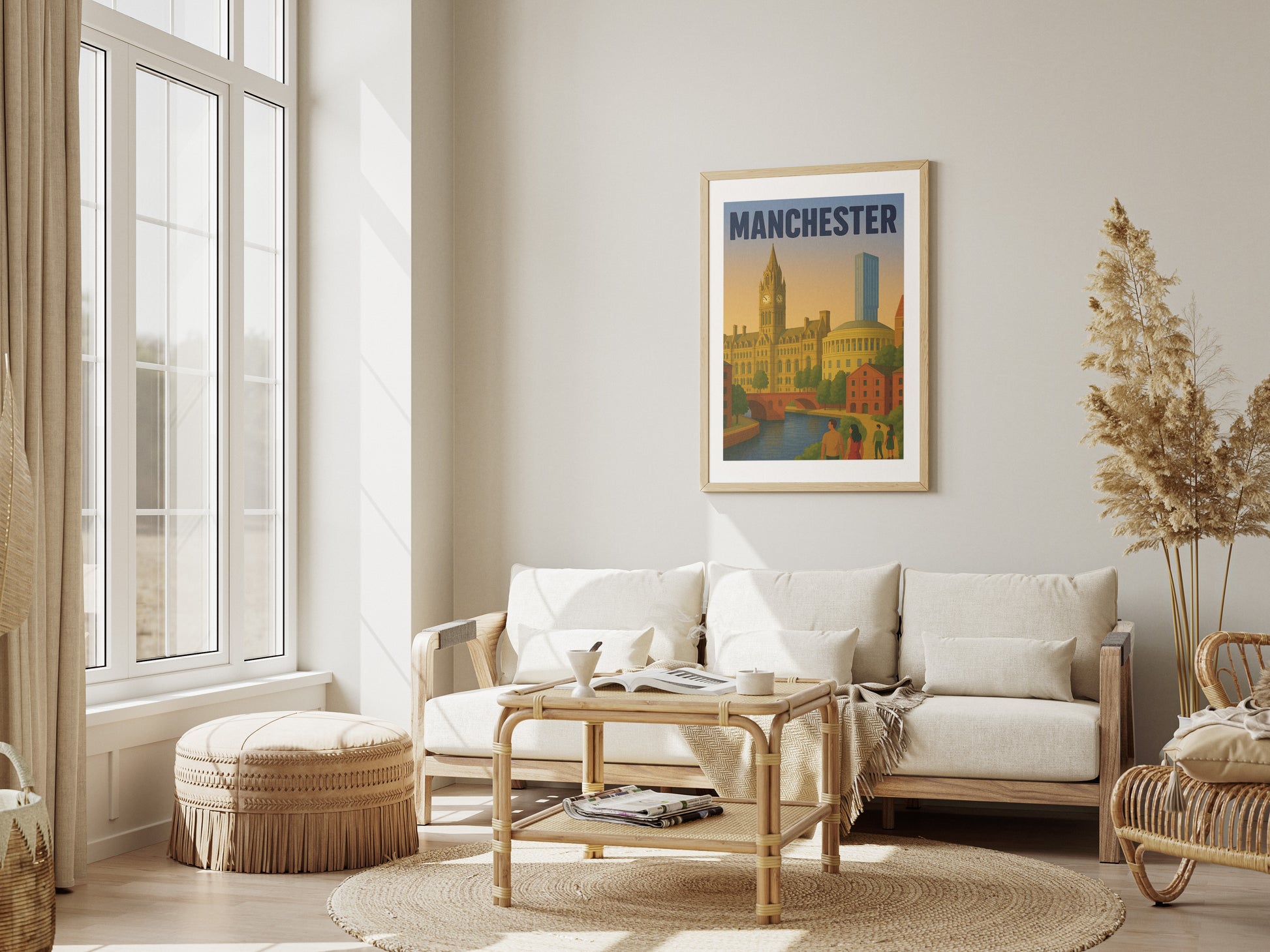 Manchester Landmarks Illustration