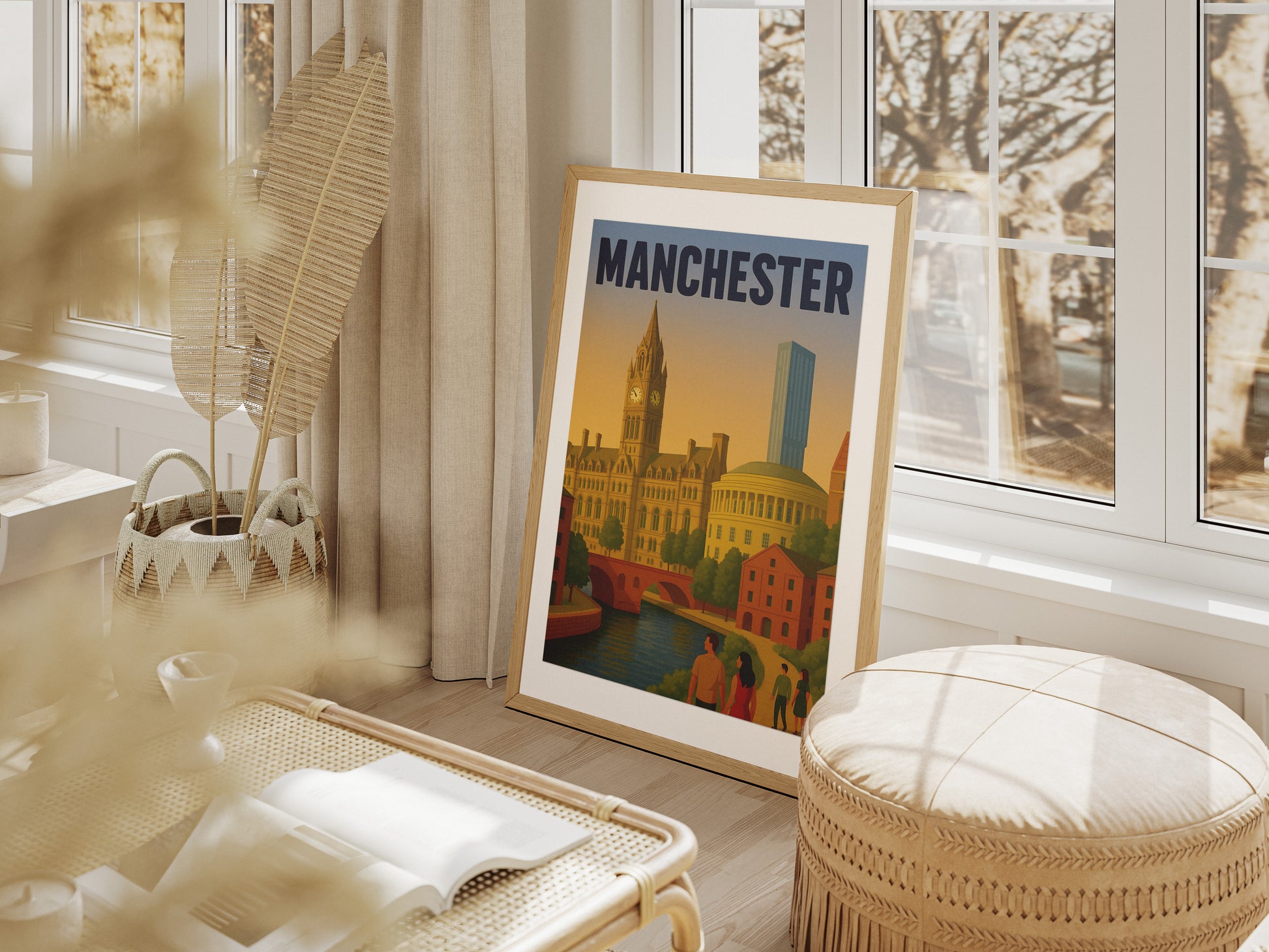 Manchester Landmarks Illustration